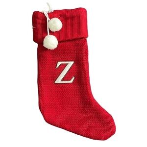 Lined Initial Z Christmas Stocking NWOT
